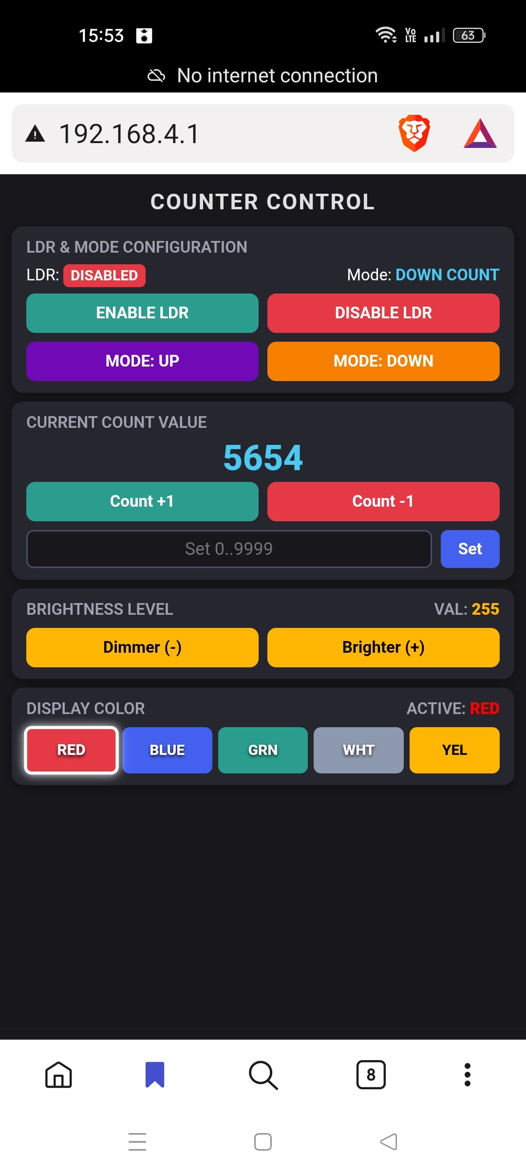 TYPE 2- ESP32 based 4 Digits Digital Objects Counter with WiFi and 4 Channels RF remote control