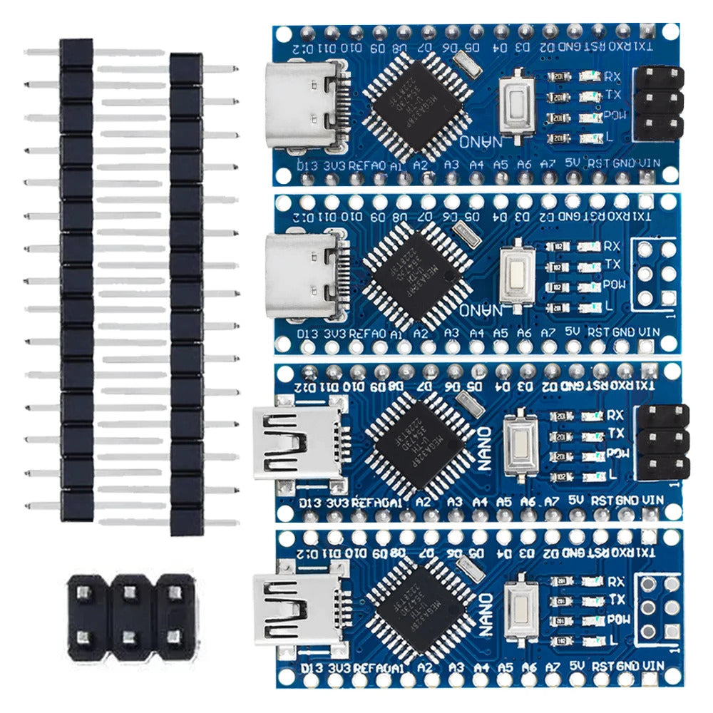 Arduino Nano V.3.0 with Micro USB, Mini USB and USB-C