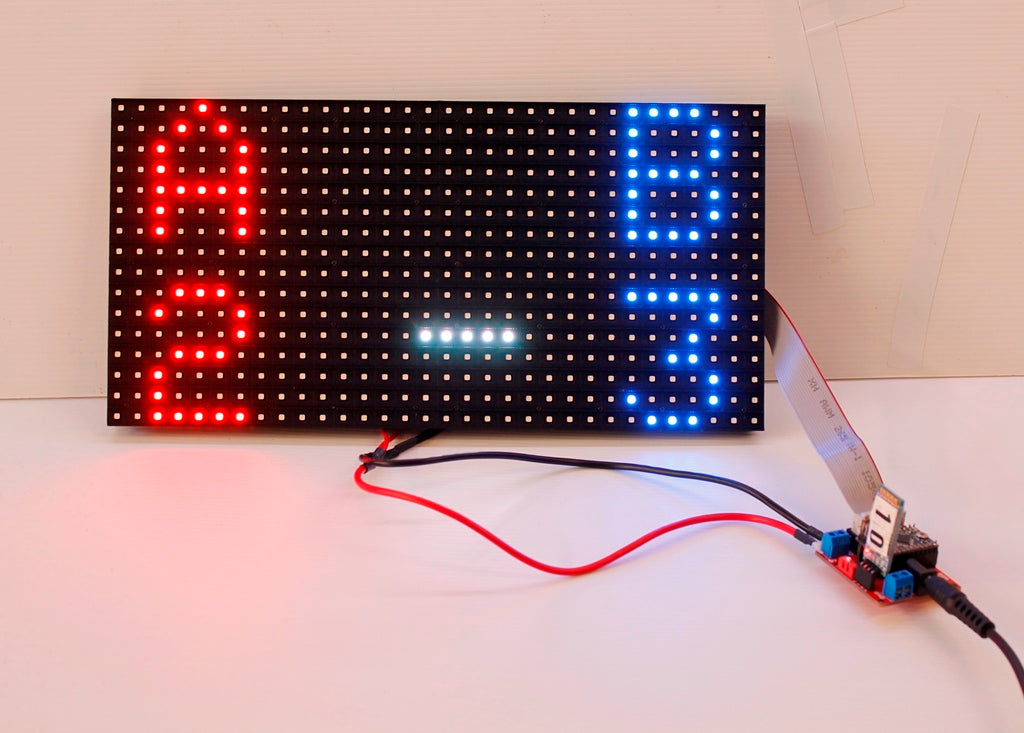 P10 and P6 RGB LED matrix display Controller using Clone Arduino Pro M ...
