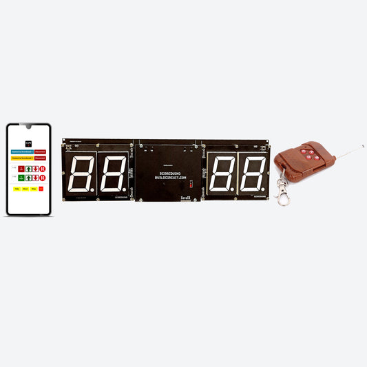 Detachable SCORE4- SCOREDUINO-B based digital scoreboard with 2.3″ displays