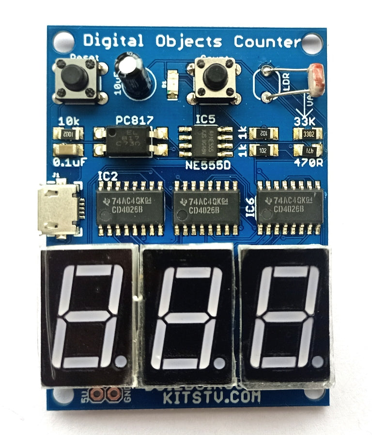 3 Digits Digital Objects Counter- SMD– BUILDCIRCUITS