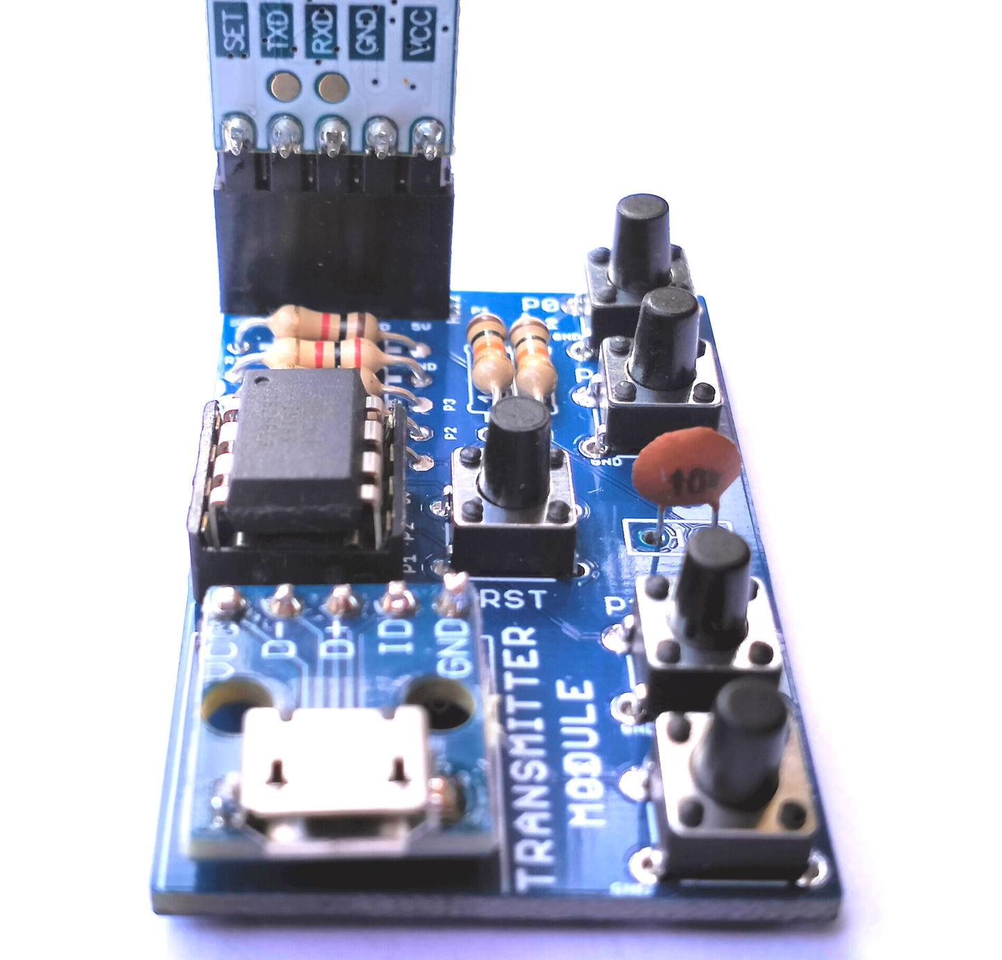 ATtiny85 Based HC-12 Tester Kit Transmitter and Receiver Modules (with Relay Control)