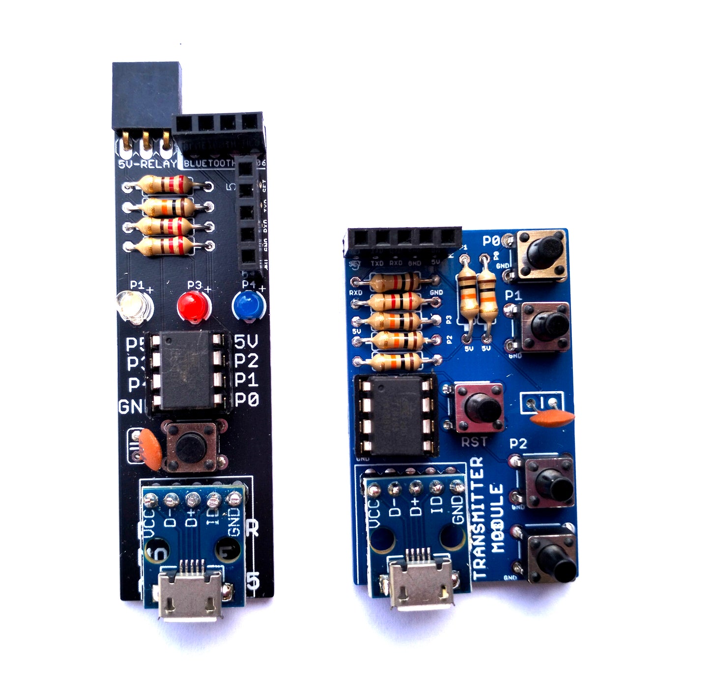 ATtiny85 Based HC-12 Tester Kit Transmitter and Receiver Modules (with Relay Control)