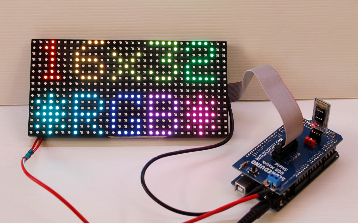 LED Display Matrix Module 320x160mm, 32x16 Pixels, 3in1 SMD, 1/4 Scan ...