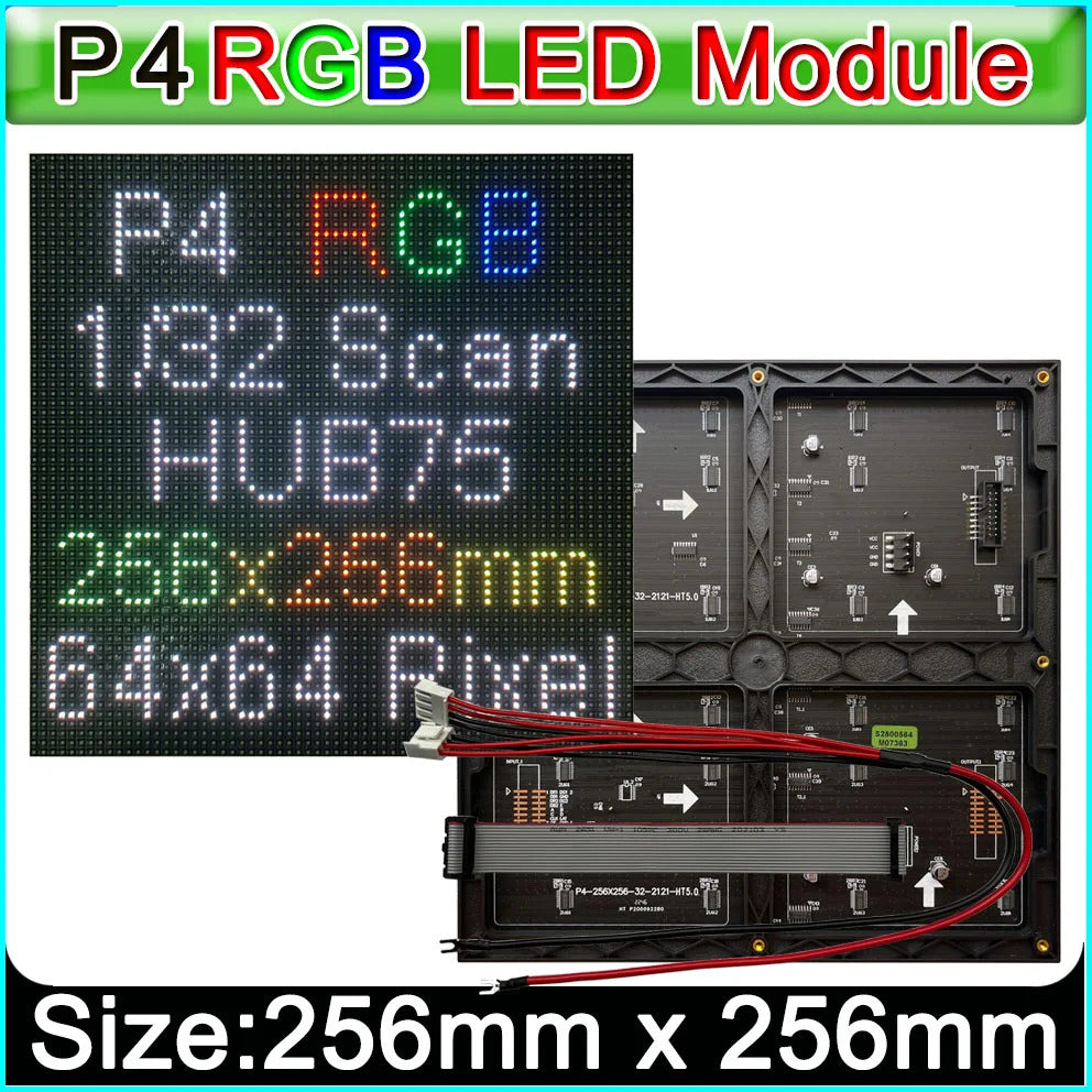 P4 64x64 Pixels RGB Indoor LED Matrix Display– BUILDCIRCUITS