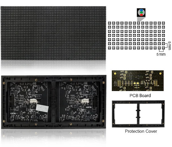 P5 64x32 Pixels RGB Indoor LED Matrix Display