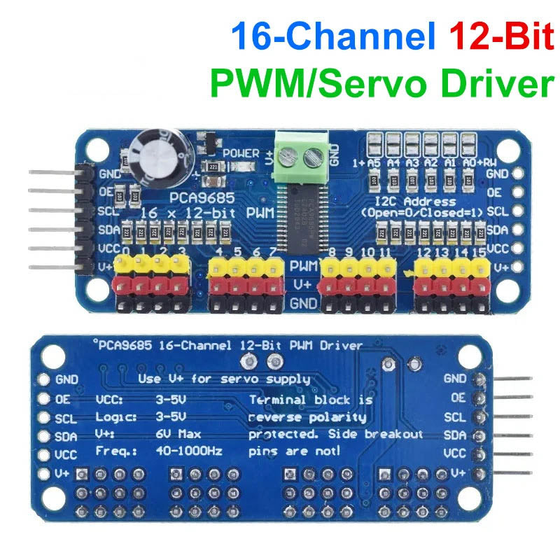 PCA9685PW 16-Channel 12-bit PWM/Servo Driver – I2C Interface