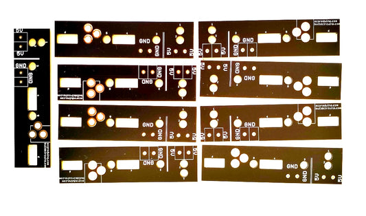 PCB strips for connecting P10 dot matrix displays