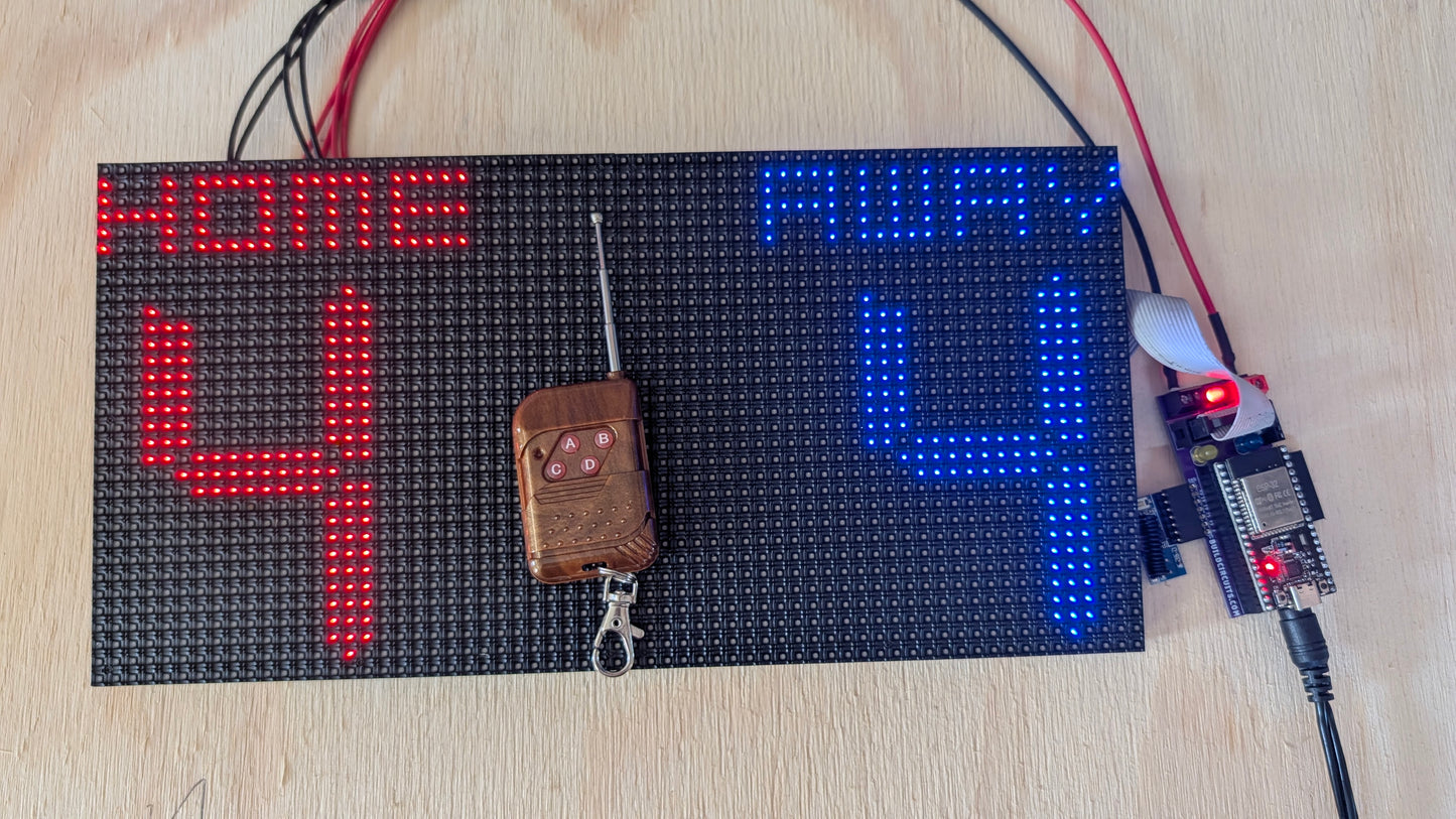 Double / Single Sided ESP32 RGB Digital Scoreboard- Shuffleboard Scoreboard