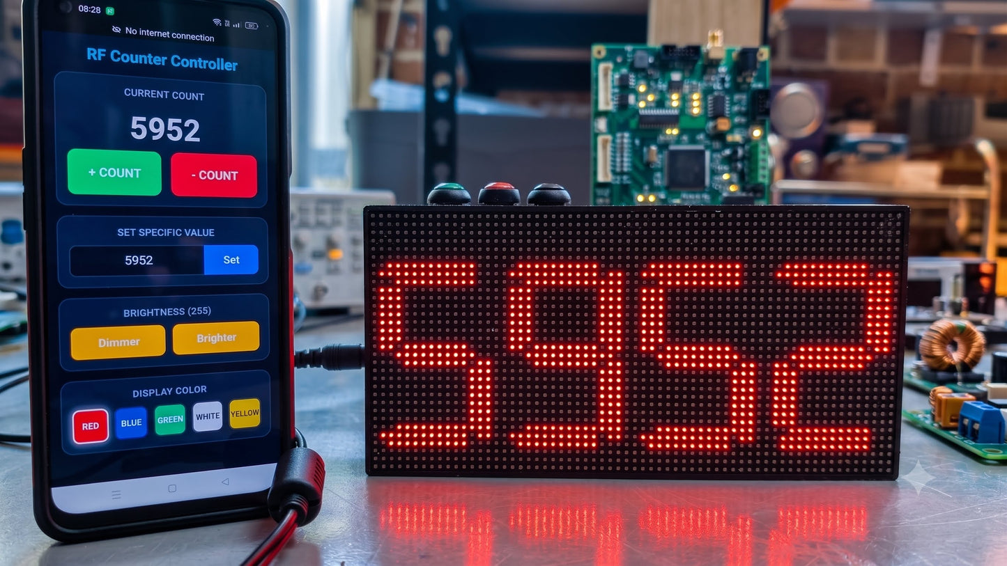 4 digits UP/Down Counter with 433Mhz RF Remote Control- 192mmx96mm