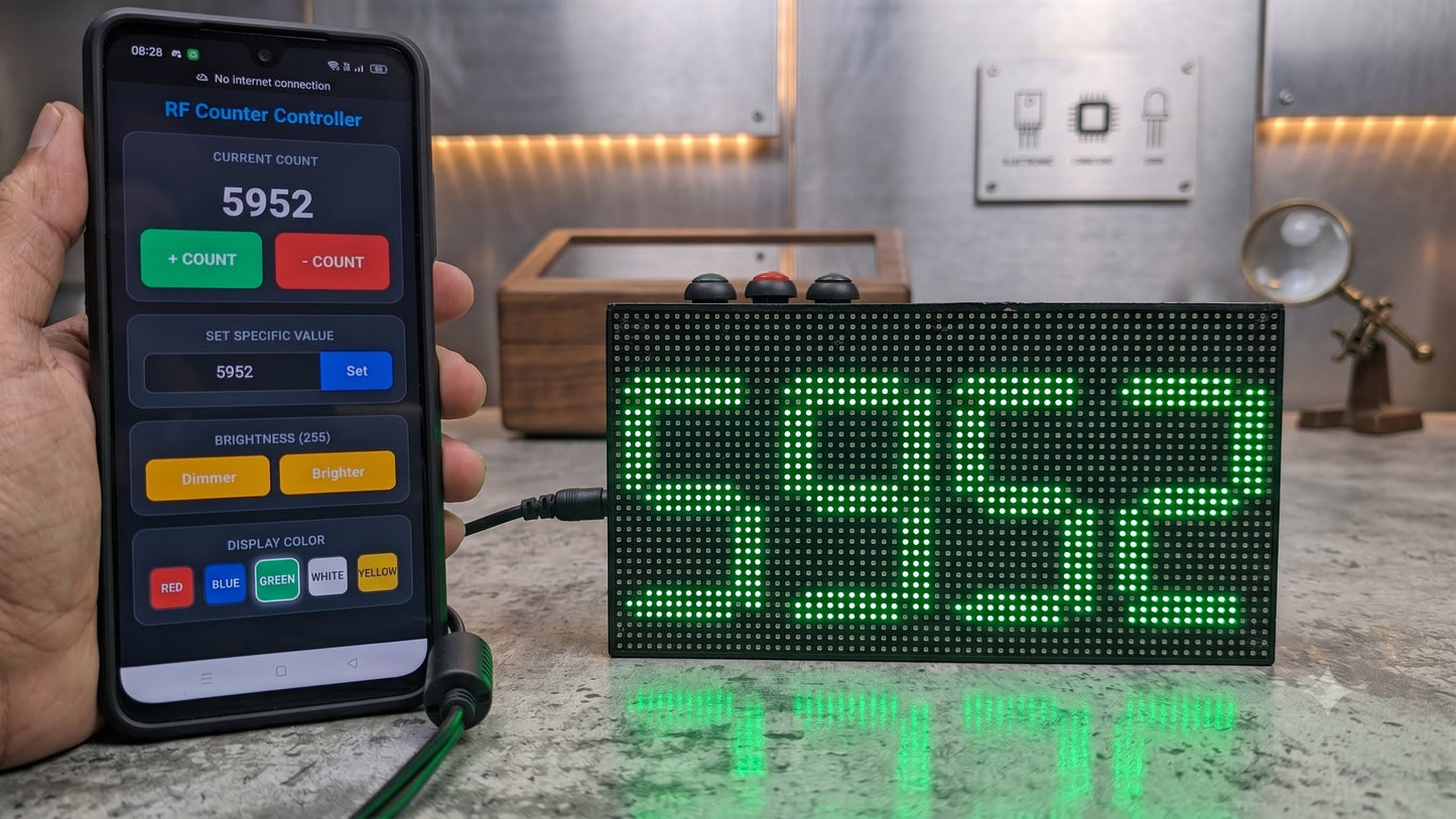4 digits UP/Down Counter with 433Mhz RF Remote Control- 192mmx96mm