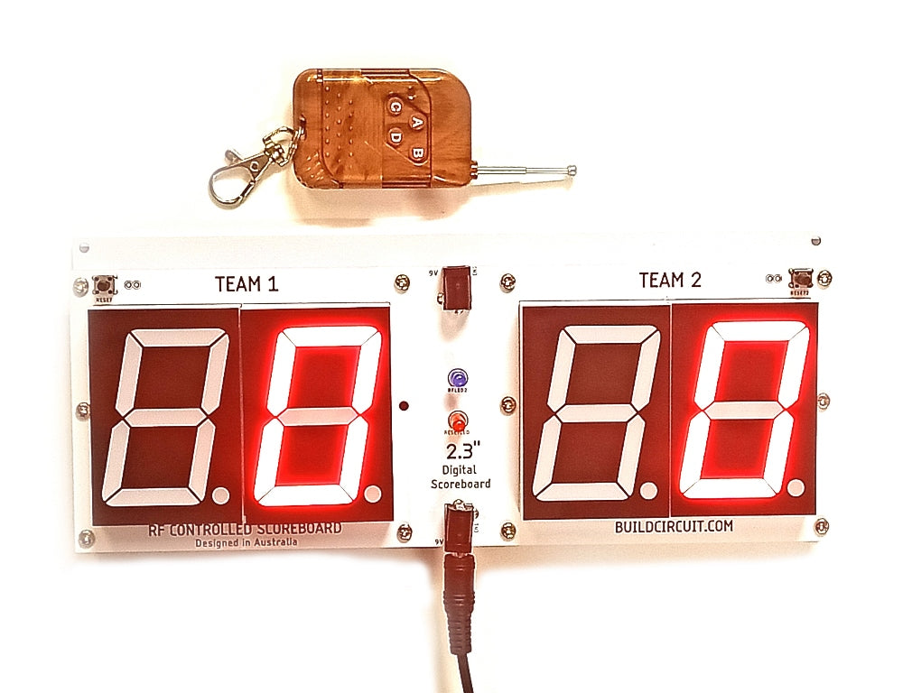 SCORE4RF- RF Remote Controlled DIY Digital Scoreboard