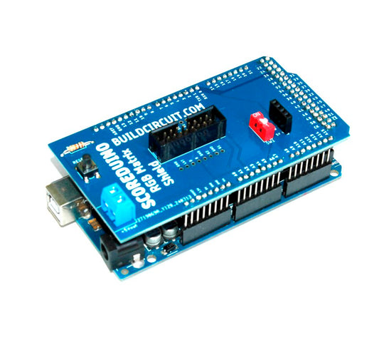 Arduino Mega Shield For RGB LED matrix P10 and P6 displays