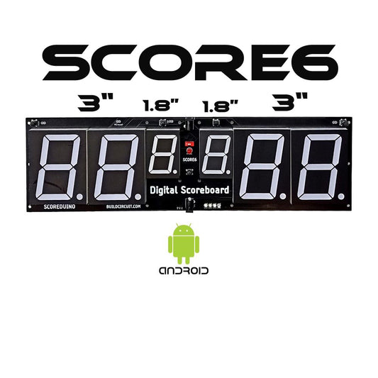 SCORE6- Large Table Tennis Ping Pong Scoreboard With 6 Displays