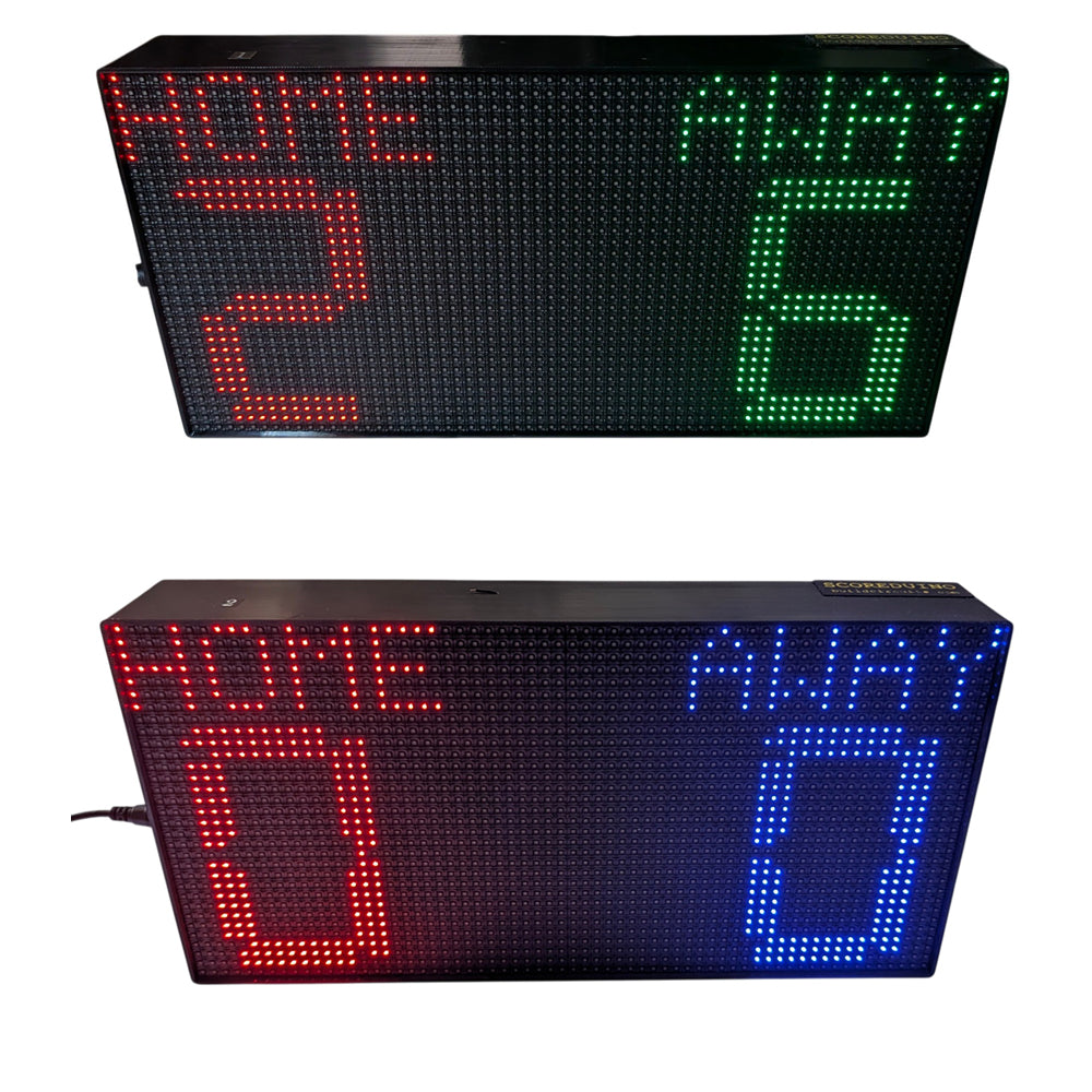 SIZE 7- Wi-Fi controlled Indoor digital scoreboard with P5 64x32 pixels RGB LED matrix- 32cmx16cm / 12.6in x 6.3in / 1.05ft x 0.52ft