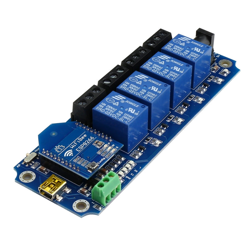 TOSR04 - 4 Channel Smartphone Relay Wi-Fi Remote Control Kit