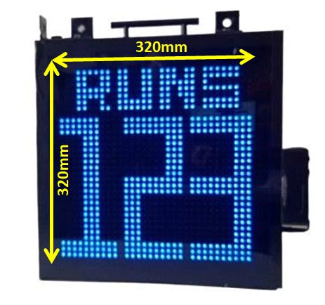 DIY Cricket Scoreboard 32cmx32cm(12.60 in x 12.60 in or 1.05 ft. x 1.05 ft.): SCOREDUINO with Live Score Updates Bluetooth Android Operated