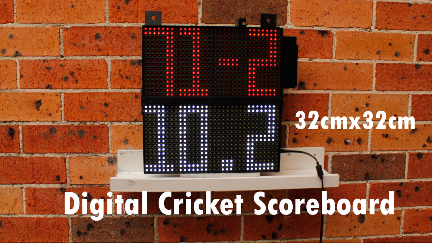 32cmx32cm Digital Cricket Scoreboard with Runs, Wickets And Overs