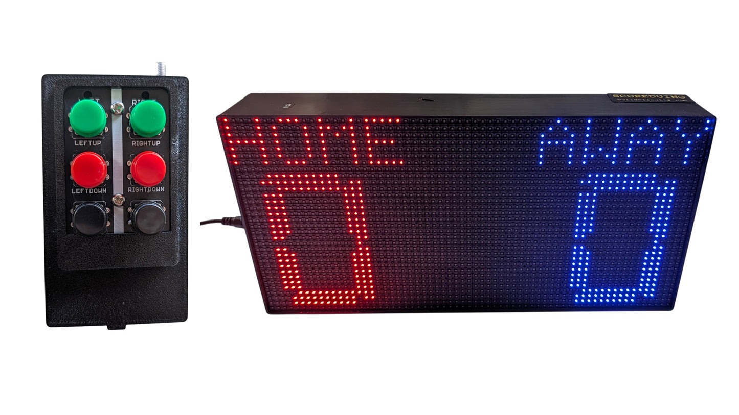 Double / Single Sided ESP32 RGB INDOOR Digital Scoreboard with ENCLOSURE- Shuffleboard Scoreboard