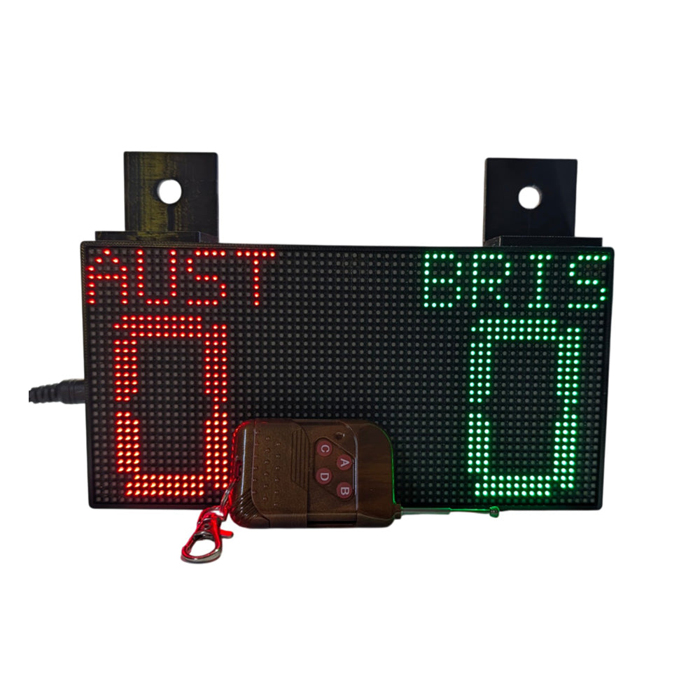 Double / Single Sided ESP32 RGB INDOOR Digital Scoreboard with ENCLOSURE- Shuffleboard Scoreboard
