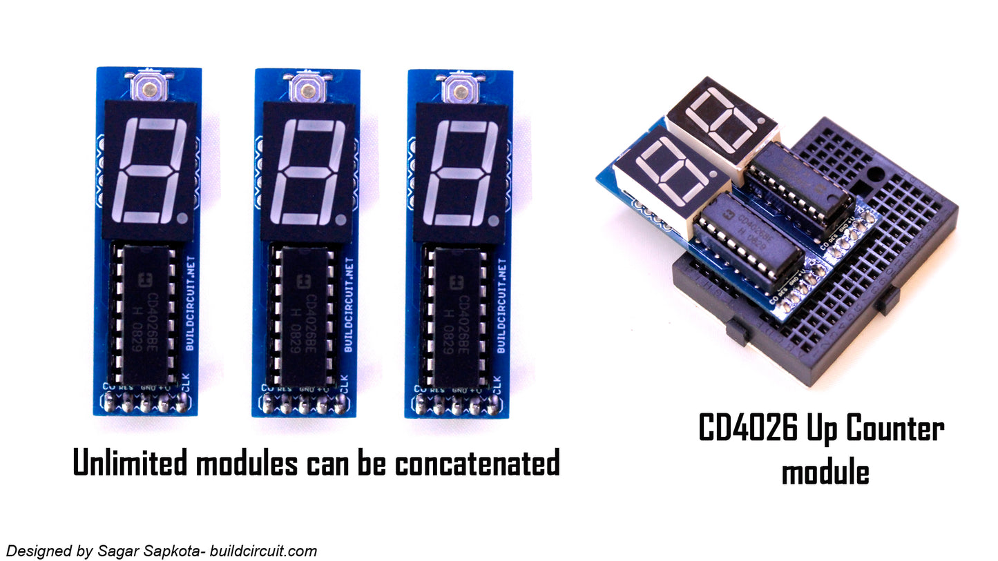 CD4026- 1 digit up counter module