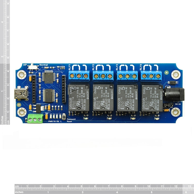 TOSR140 - 4 Channel USB/Wireless 5V Relay - (Password/Momentary/Latching)