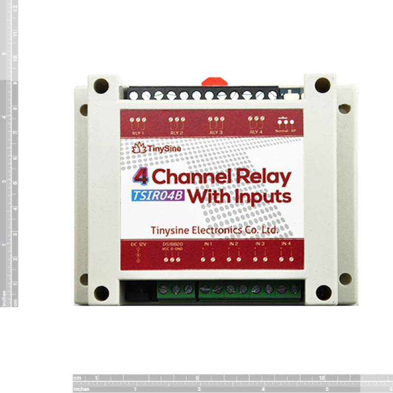 TSIR04B - 4 Channel Outputs- 4 optically Isolated Inputs Wi-Fi Smartphone Relay