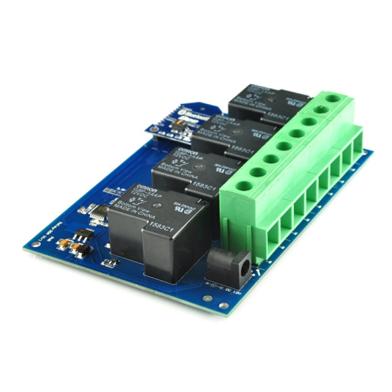 TSRB430 V2 - 4 Channel Bluetooth Smartphone Controlled 30A Relay Board with Enclosure