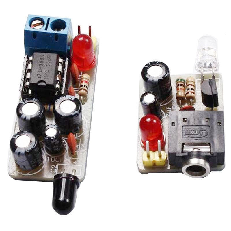 Infrared based music transmitter and receiver DIY Kit Circuit Diagram
