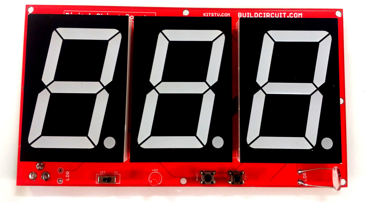 Photoresistor and Laser Operated Large Digital Objects Counter with 2.3" displays